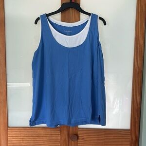 Blue and white tank top